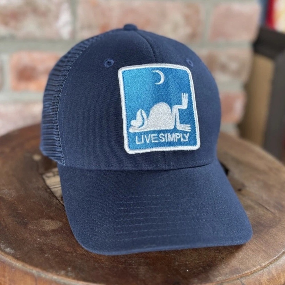 Patagonia - Excellent! HTF! RARE! 2010 COLLECTORS HAT “Live Simply - Frog”, Blue